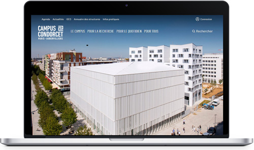 Site web campus condorcet - Kosmos solutioning